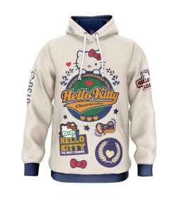 BLUZA Z KAPTUREM DAMSKA HOODIE HELLO KITTY CHEERLEADING OTSO
