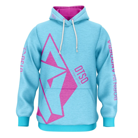 BLUZA Z KAPTUREM HOODIE LIGHT BLUE / PINK OTSO
