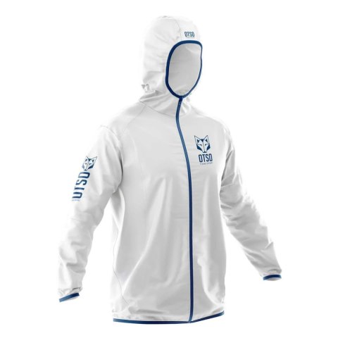 KURTKA UNISEX WATERPROOF WINDBREAKER WHITE & ROYAL BLUE OTSO