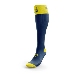 SKARPETY KOMPRESYJNE PODKOLANÓWKI COMPRESSION RECOVERY NAVY BLUE & FLUO YELLOW OTSO