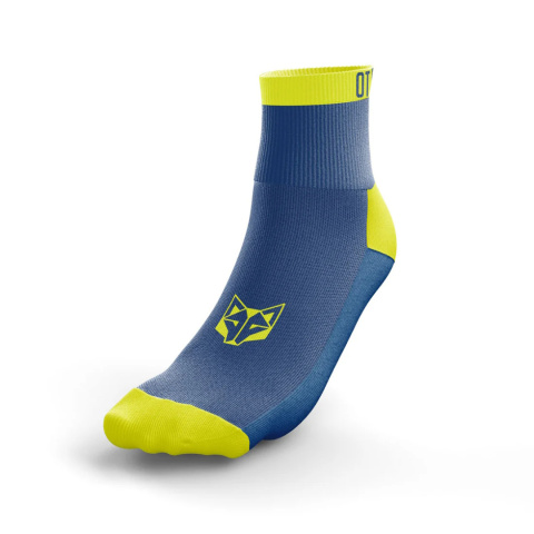 SKARPETY LOW CUT ELECTRIC BLUE & FLUO YELLOW OTSO
