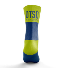 SKARPETY MEDIUM CUT ELECTRIC BLUE & FLUO YELLOW OTSO