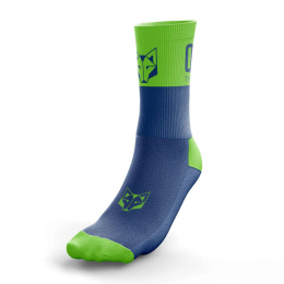 SKARPETY MEDIUM CUT ELECTRIC BLUE & FLUO GREEN OTSO