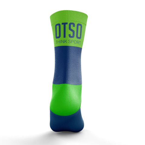 SKARPETY MEDIUM CUT ELECTRIC BLUE & FLUO GREEN OTSO