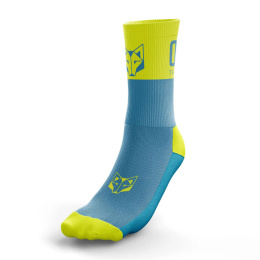 SKARPETY MEDIUM CUT LIGHT BLUE/FLUO YELLOW OTSO