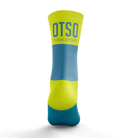 SKARPETY MEDIUM CUT LIGHT BLUE/FLUO YELLOW OTSO