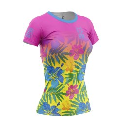 T-SHIRT DAMSKI FLORAL PINK OTSO