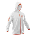 KURTKA UNISEX WATERPROOF WINDBREAKER WHITE & FLUO ORANGE OTSO