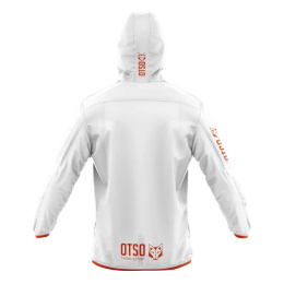 KURTKA UNISEX WATERPROOF WINDBREAKER WHITE & FLUO ORANGE OTSO