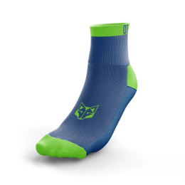 SKARPETY LOW CUT ELECTRIC BLUE & FLUO GREEN OTSO