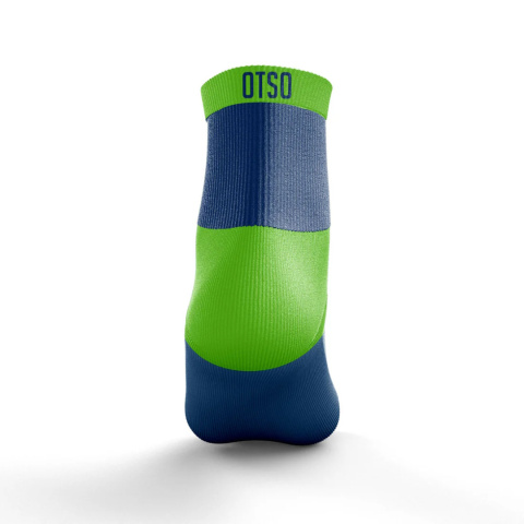 SKARPETY LOW CUT ELECTRIC BLUE & FLUO GREEN OTSO