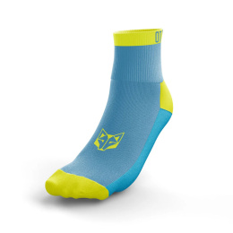 SKARPETY LOW CUT LIGHT BLUE & FLUO YELLOW OTSO