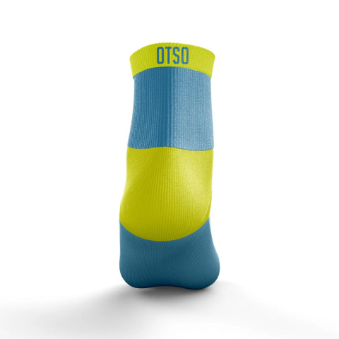 SKARPETY LOW CUT LIGHT BLUE & FLUO YELLOW OTSO