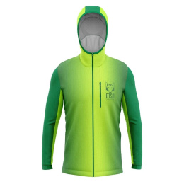 BLUZA SPORTOWA UNISEX HOODIE FOREST GREEN & FLUO GREEN OTSO