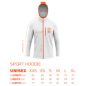BLUZA SPORTOWA UNISEX HOODIE FLUO ORANGE FLUO YELLOW OTSO