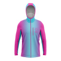 BLUZA SPORTOWA UNISEX HOODIE FLUO PINK LIGHT BLUE OTSO