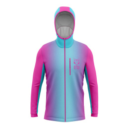 BLUZA SPORTOWA UNISEX HOODIE FLUO PINK LIGHT BLUE OTSO