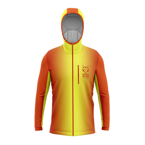 BLUZA SPORTOWA UNISEX HOODIE FLUO ORANGE FLUO YELLOW OTSO