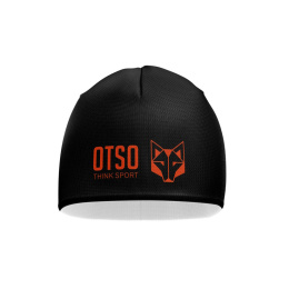 CZAPKA BEANIE BLACK & FLUO ORANGE OTSO
